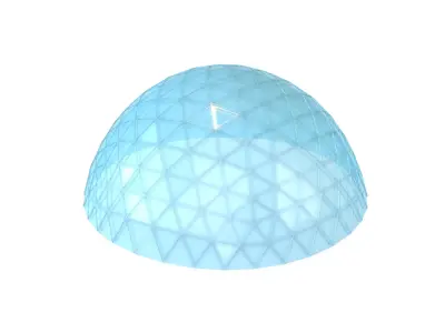 Geodesic Dome v1 002 Low-poly 3D model