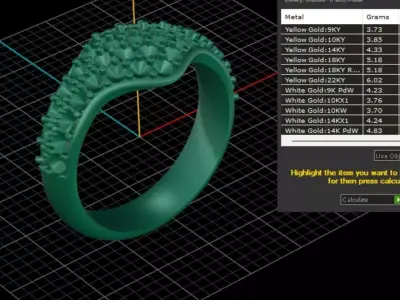 ring woman 3D print model 15