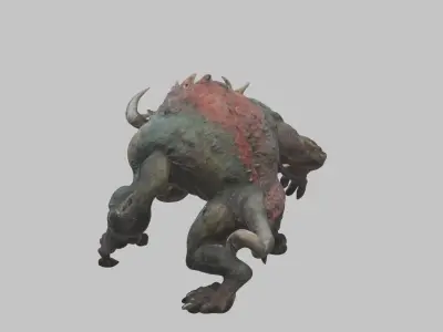 Dark Fantasy Reptile Master Monster Creature Low-poly 3D model