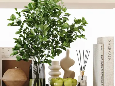 Decorative Set 207 Low-poly 3D model