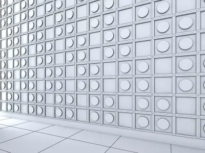 3d wall panel Low-poly 3D model