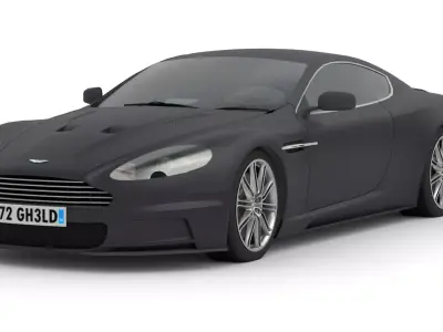 Aston Martin DBS 2008 Luxury Sports Car Asset Low-poly 3D model