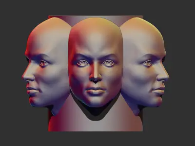 Face pot 3D print model 3D print model