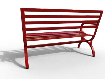 Pack 3 Street Bench  Low-poly 3D model