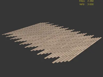 Wood floor Oak Vergne Brushed 3D model