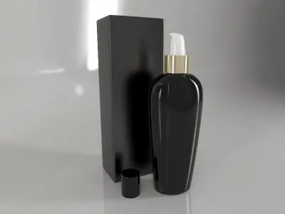 4 Luxury Bottle and Box - Pack 03 - 3D model