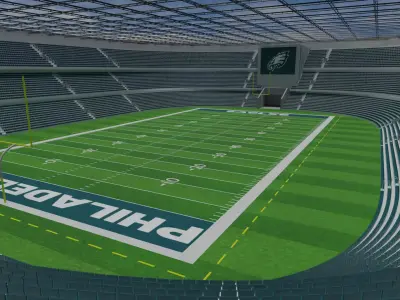 Philadelphia Eagles - American Football Stadium Low-poly 3D model