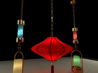 Chinese Red Lantern 3D model buy