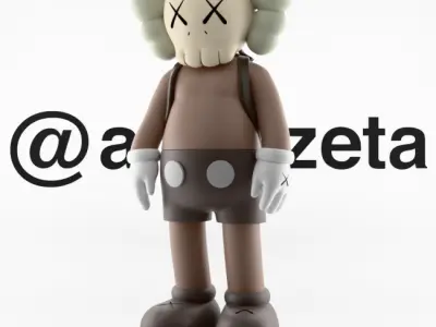 Kaws LV BackPack Louis Vuitton Textured Low-poly 3D model