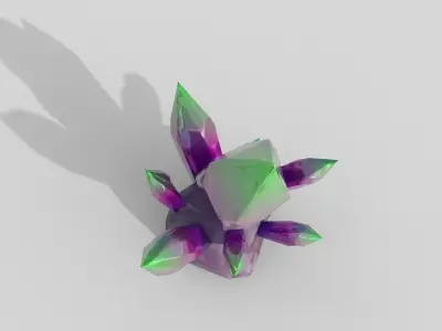 Crystals crystal Low-poly 3D model
