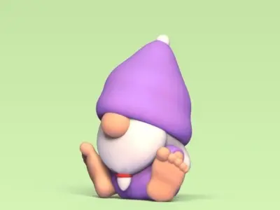 Sitting Gnome 3D print model