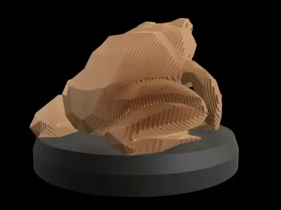 Parametric Toad Low-poly 3D model