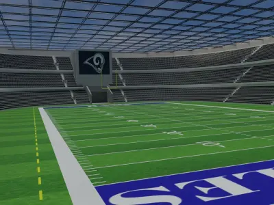 Los Angeles Rams - American Football Stadium Low-poly 3D model