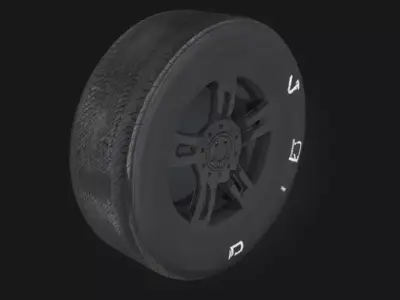 Racing Tire Render  High-Grip Performance with Sleek Detailing 3D model