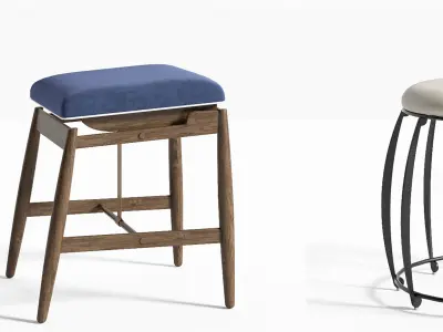 stool MAX chairs Tables Modern 3D model