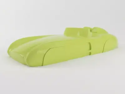 The silhouette of the car Mercedes-Benz 300 SLR 1955 3D print model