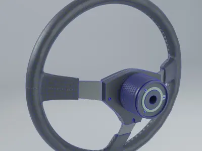 Toyota Ae86 Steering Wheel Low poly Low-poly 3D model