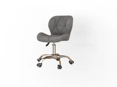 Modern Velvet Swivel Office Chair 3D Model  3D model