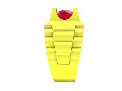 A7462 Korean Style Diamond Fashion Men Ring 3D Model 3D print model