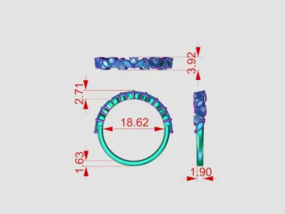 WEDDING RING MY059 3D print model