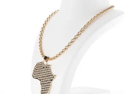 Africa gold jewel 3D model