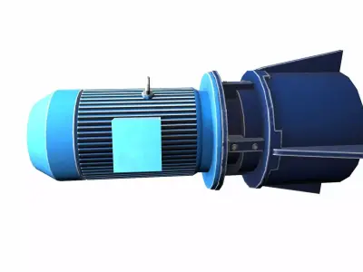 Motor Lowpoly Low-poly 3D model