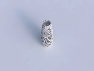 Vase Bullet with twisted lattice tiles 3D print model