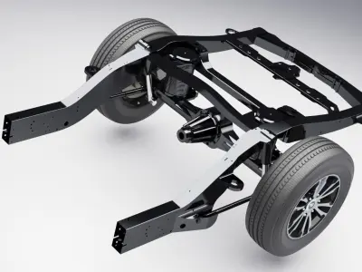 Toyota Land Cruiser Prado Chassis system 3D model