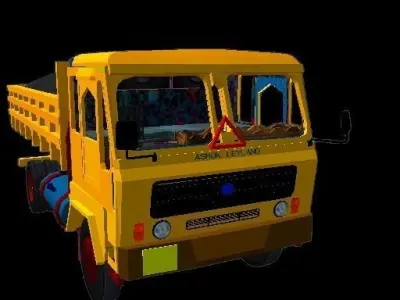 Leyland tipper Low-poly 3D model