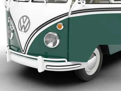 Volkswagen T1 Combi 1950 HQ 3d model 3D model