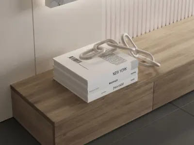 TV Wall Set 01 3D model