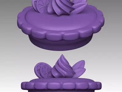 30mm Lemon Pie Decoration and Keychain Ready to Print 3D print model