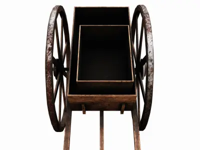Medieval Cart  Low-poly 3D model by revenge3d