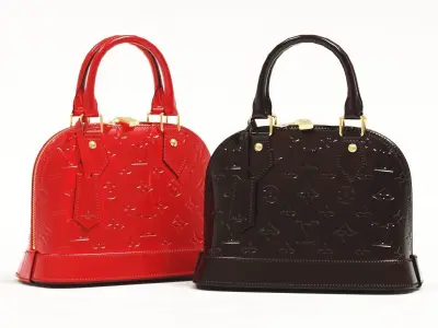 Louis Vuitton Alma BB Top Handle Bags Collection 3D Model Pack