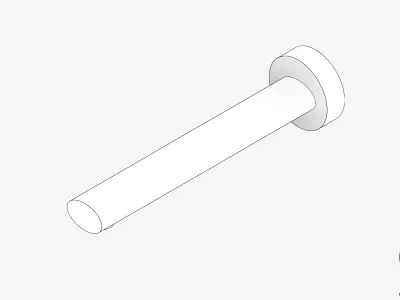 Wall Spout - Luxury - Sleek Oval Low-poly 3D model