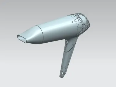 Corvette classic style hair dryer 3D model