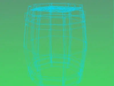 Water Barrel Free low-poly 3D model