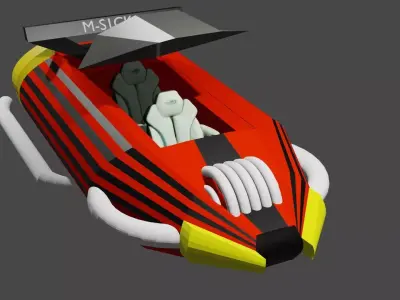 Submarine Car version M-S1CK Low-poly 3D model