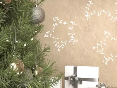 Christmas tree 13 high poly 3D model