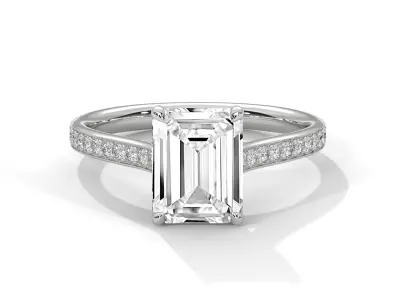 solitaire ring with detail images and 360 render videos 76 3D print model