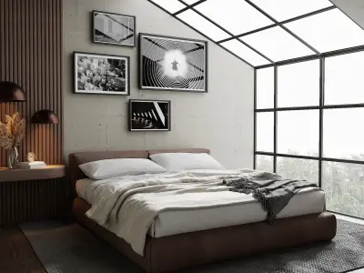Loft Interior Scene In Native Blend File by VIZFROMBLENDER 3D model