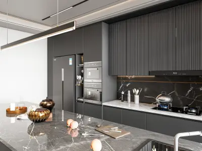 Kitchen Modern interior 96 3D model