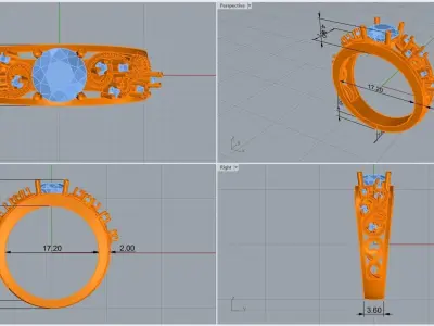 ring code 180 3D print model
