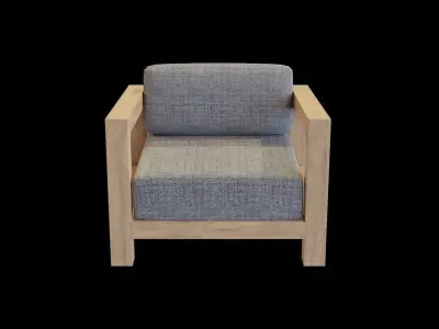 Veroda Angle Sofa 02 Low-poly 3D model