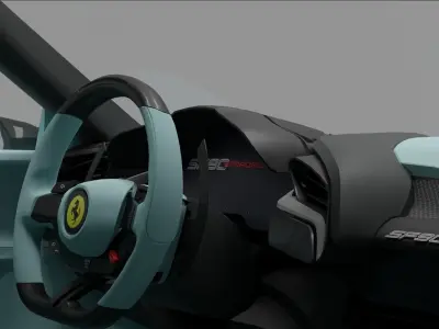 Ferrari SF90 - Mansory Low-poly 3D model