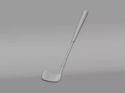 Golf stick Low-poly 3D model