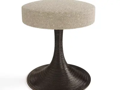 Chahan Tourbillon Bronze Stool 3D model