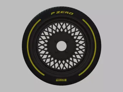 Miniature ENKEI92 Rim and Tire - 3D Print - No Textures 3D print model