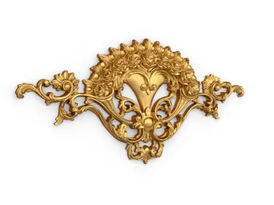 Classic carved decor ornament 347 3D model