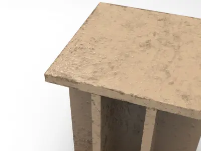Oksi Side Table Low-poly 3D model